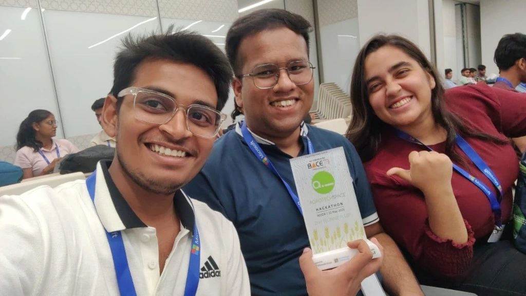 (L-R) Team Old School: Aaron Rao, Brian Walter, and Ananya Arora
